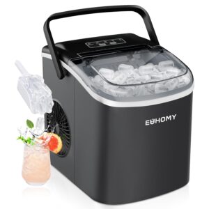 Machine à glaçons EUHOMY noire 12 kg/24 h, 9 glaçons/8 min