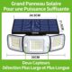 intelamp Lampe Solaire Exterieur 6000mAh Lumiere Solaire Exterieure avec Detecteur de Mouvement 1200LM IP65 Eclairage Exerieur Solai