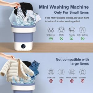 Mini Machine a Laver,12L Machine a Laver Portable,Mise a Jour Mini Lave Linge avec 3 Modes de Nettoyage en Profondeur Panier D'ess