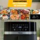 Tristar French FR-9418 Digital Air Fryer, 8 L Capacity, 2000 W, LED Touch Screen, 7 Programs Manual, Preheat and Keep Warm Functio