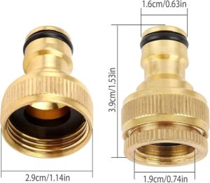 Raccord tuyau d'arrosage laiton 5 pièces Jubaopen robinet