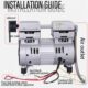 Moteur 750 W pour compresseur silencieux sans huile 8 bars 145 lmin 69 dB Accessoire de compresseur d'air silencieux 220 V