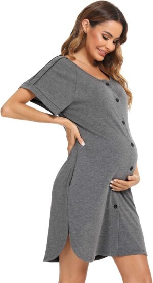 71Xk5AM-isL._AC_SL1500_-2.jpg Chemise de Nuit Maternité iClosam Allaitement Devant S-XXL