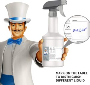 MR.SIGA Lot de 3 Vaporisateurs Atomiseurs Reutilisables, Vaporisateur 470 ml, Buse de Pulverisation Reglable, Flacon Spray Vide pour