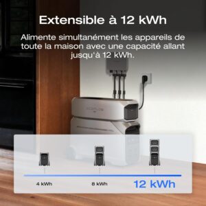 71XpB2O8MgL._AC_SL1500_.jpg Station electrique Portable EF ECOFLOW Delta Pro 3, Batterie LFP 4096Wh, generateur pour Maison, Camping,Seuls Quelques Petits defau