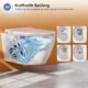 71XsP2x8lSL._AC_SL1500_.jpg Teal Home Ceramic wall-hung toilet with soft-close mechanism, single hole Superspin flush toilet, white toilet with nano coating, 52