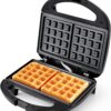 YASHE Appareil a gaufre, 750W Gaufrier Electrique, Machine a Gaufre pour 2 Gaufres, Plaques Antiadhesives, Temperature Automatique,