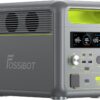FOSSiBOT F1200 Portable Electric Station 1024Wh, Solar Generator with 4 2000W Mains Outlets (Surge 4600W) for Outdoor Travel, Campin