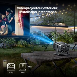 Projecteur 4K Aurzen Boom Mini - Google TV, Dolby, 500 ANSI