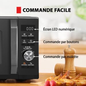 Micro-ondes Toshiba 20 L 3-en-1 avec gril, 5 niveaux