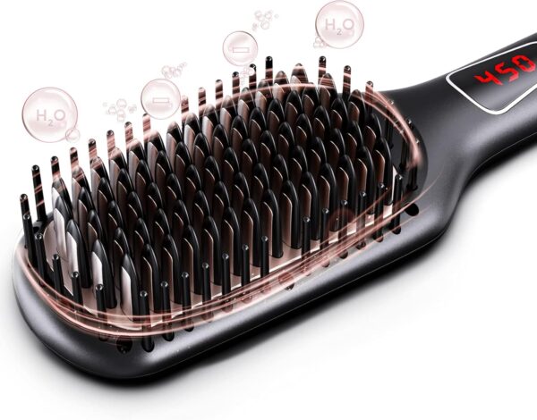 Brosse lissante ionique en ceramique MEGAWISE Pro pour salon de coiffure Technologie de chauffage rapide MCH 20 s avec arret autom
