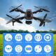 Drone avec camera, Moteur sans balais FPV Drone avec ecran 2.4 inch adulte, Auto-Hover, Controle gestuel, 32GB SD Card with Card Rea