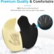 Ajiteogy Coussin de Bureau en Mousse memoire - Ergonomique et Respirant pour Un Confort prolonge - Housse Amovible et Lavable - Noir