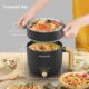 Audecook Hot Pot electrique avec Cuiseur a Vapeur, 1.5L Portable PoeLe Multifonction, Parfait Pour NouillesPaTesœUfsSoupeSteak (