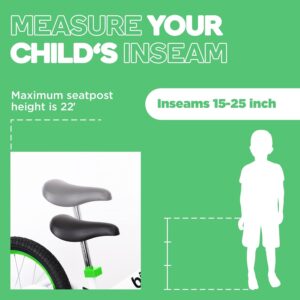 Bixe Draisienne pour Les Grands Enfants de 4, 5, 6, 7, 8 et 9 Ans - Velo d'entrainement Sportif sans pedale Roue de 16 Pouces