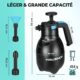 HAUSHOF Pulverisateur Mousse Manuel 2 L, Pulverisateur a Pression a Main avec 2 Buses Reglables, pour Lavage Voiture, Nettoyage Dome