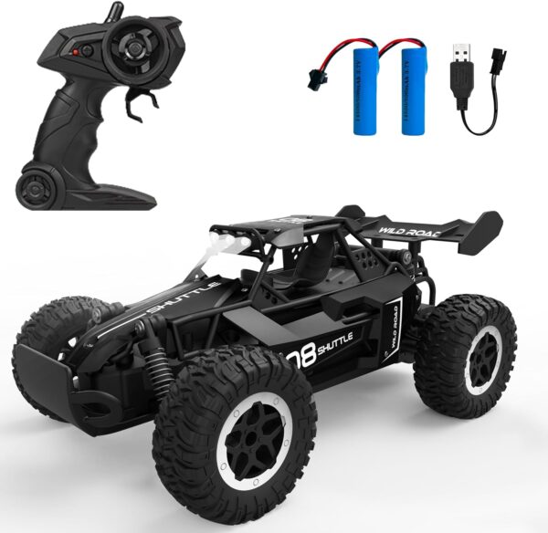 Great-JUNAMT rc Car Voiture telecommandee RC Voitures 1:16 Tout-Terrain Monster Truck Phares a LED, Jouet de Voiture RC 20 kmh Cade