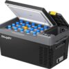 BougeRV CRPRO Glaciere a Compression, Frigo Voiture 20 litres(-22C10C), 1224V DC 110-240V AC Glaciere Voiture, Frigo Compression