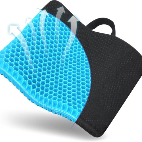 71Z8sYnCdKL._AC_SL1500_.jpg Coussin de Siege en Gel a Memoire, Coussin en Gel, Coussin Chaise Ergonomique Orthopedique pour Bureau, Voiture, Fauteuil Roulant, C