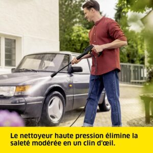 Karcher Nettoyeur Haute Pression K 4 Classic Home, Pression : Max. 130 Bar, Debit : 420 lh, Surface : 30 m2h, Filtre a Eau, Poids