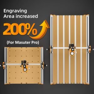 FoxAlien Masuter Pro Kit d'extension 4080 avec Spoilboard hybride ameliore pour CNC fraiseuse Masuter Pro Working Area Extend (15.75