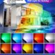 MEIHUA Projecteur LED RGB Barres 42W 2Pack Spot LED Couleur Telecommande, 10 Couleurs 30 Modes, Luminosite Reglable, Etanche IP66,