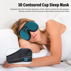 Morelax Masque de Sommeil avec Ecouteurs Bluetooth, Masque de Nuit 3D Sans Fil, Casque Audio Bluetooth, Masque pour les yeux pour do