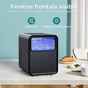 Machine à Glaçons QEXREED Autonettoyante – 12 kg/24 h