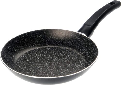 Alluflon Tradizione Italia Poele a frire avec surface en pierre, revetement anti-adhesif et anti-rayures, Lavable au lave-vaisselle,