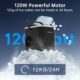 Ice Maker, 120W Ice Maker Small, 8 Ice Cubes in 6 Minutes, 12kg24h, Ice Maker with Infrared Sensor Self-Cleaning for Kitchen, Off