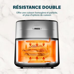 71aU9FDGVsL._AC_SL1500_.jpg Princess Dual Heat Airfryer - 8L XXL - Dual Heating Element - 15 in 1 Air Fryer - BPA and PFAS Free - Shake Reminder - 60 Energy Sa