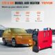 VEVOR Chauffage Diesel 12v, Rechauffeur d'air Diesel 8kw, Rechauffeur de Stationnement Diesel, Interrupteur avec Ecran LCD, Accessoi