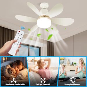 Ulikey Ventilateur Plafond avec Lumiere, Lampe Ventilateur Plafonnier, Ventilateur avec Telecommande et Lumiere, Silencieux, 3 Vites