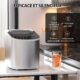 Machine à glaçons RELAX4LIFE autonettoyante 12 kg/24h