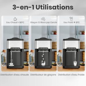 Machine à glaçons GOPLUS 3 en 1 eau chaude/froide
