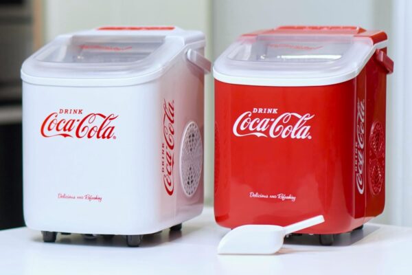 Machine a glacons Salco Coca-Cola Fabricant de glacons avec 2 tailles de glacons Design retro rouge Machine a glacons portable