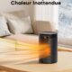 Chauffage d'appoint QEXREED 1500W PTC avec télécommande