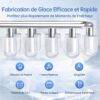 WIE Machine à Glaçons, 12kg en 24h, Silencieuse Machine à Glaçons Comptoir avec Pelle à Glaçons, Machine à Glaçons Autonettoyante et