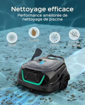71cJsQU2TUL._AC_SL1500_.jpg Robot piscine WYBOT A1 sans fil 120 min, 4 cycles, 100 m²