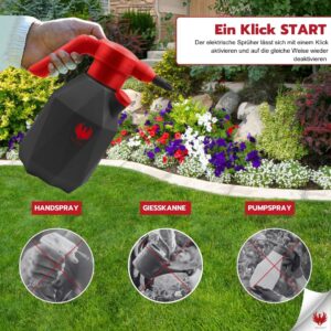 PHOENIX - Pulverisateur Electrique Easy Sprayer 2L Pulverisateur a Batterie Rechargeable, Grande Autonomie Jusqu'a 3H Pulverisat