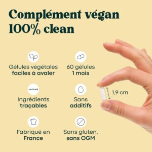 Vitamine C 1000mg, Reduit la Fatigue et Soutient le Systeme Immunitaire, Cure de 1 mois, 60 Gelules Vegetales, 100 Acide Ascorbique