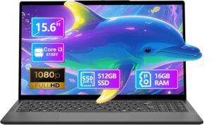 71dNzYRxs4L._AC_SL1500_.jpg rumlawn 15.6 inch laptop, laptop 16GB RAM, 512GB SSD, Core I3-8100Y (up to 3.4 GHz), UHD graphics card, laptop Win 11 1080P screen