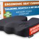 5 Stars United Coussin de siege pour Bureau - Oreiller en Mousse a memoire de Forme a 100, Soulagement de la Douleur Coccyx, sciati
