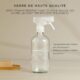 MaisoNovo vaporisateur en verre pour le nettoyage - 500 ml transparent lot de 2 avec 16 etiquettes - pulverisateur - spray vide - Sp