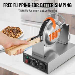 Gaufrier à bulles VEVOR 1400W inox rotatif 180° antiadhésif