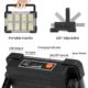 OHAYORI Projecteur LED Rechargeable Portable, Lampe de Travail Etanche, Lumiere USB 4 Modes Avec Panneau Solaire Pour Camping, Garag