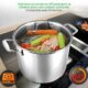 Nutrichef Marmite en Acier Inoxydable-11 Litres-Marmite Inox-Acier Inoxydable de Qualite Alimentaire-Induction Lourde-Faitout-Grande