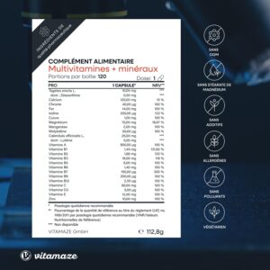 71dfBpiANPL._AC_SL1500_.jpg Multivitamines et Minéraux 23 Vitamines A-Z — 120 gélules