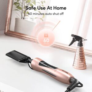 Peigne chauffant réglable pour cheveux afro et barbe