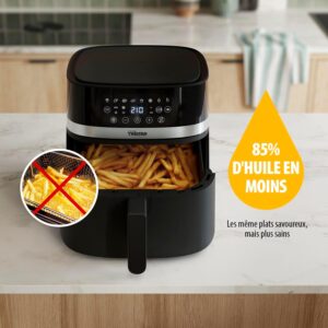 Tristar French FR-9418 Digital Air Fryer, 8 L Capacity, 2000 W, LED Touch Screen, 7 Programs Manual, Preheat and Keep Warm Functio